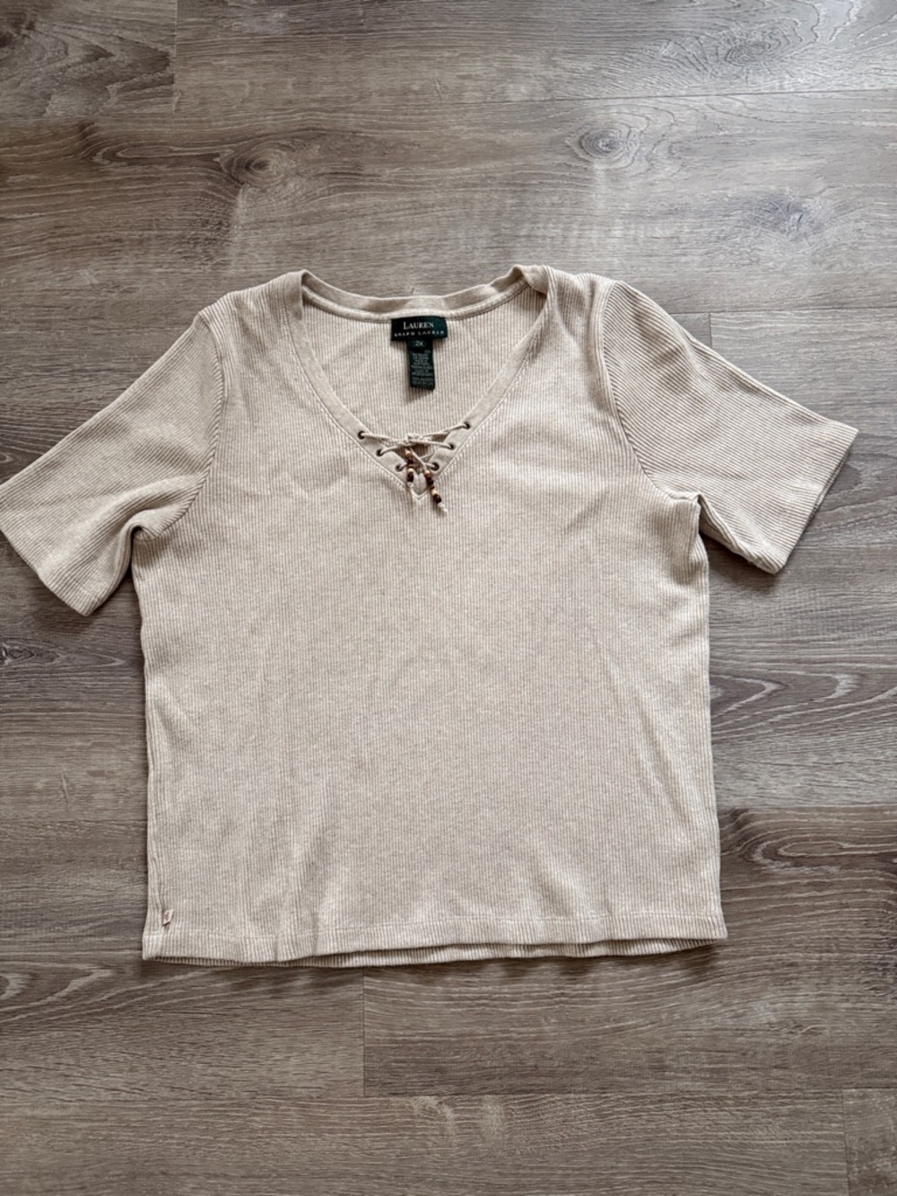 Ralph Lauren 100% cotton v neck top